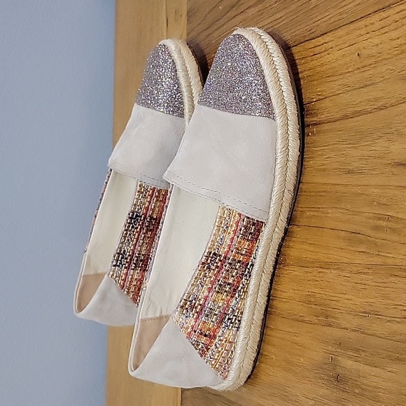 Geox Modesty size 8 slip on espadrille with sparkle toes - Picture 3 of 9